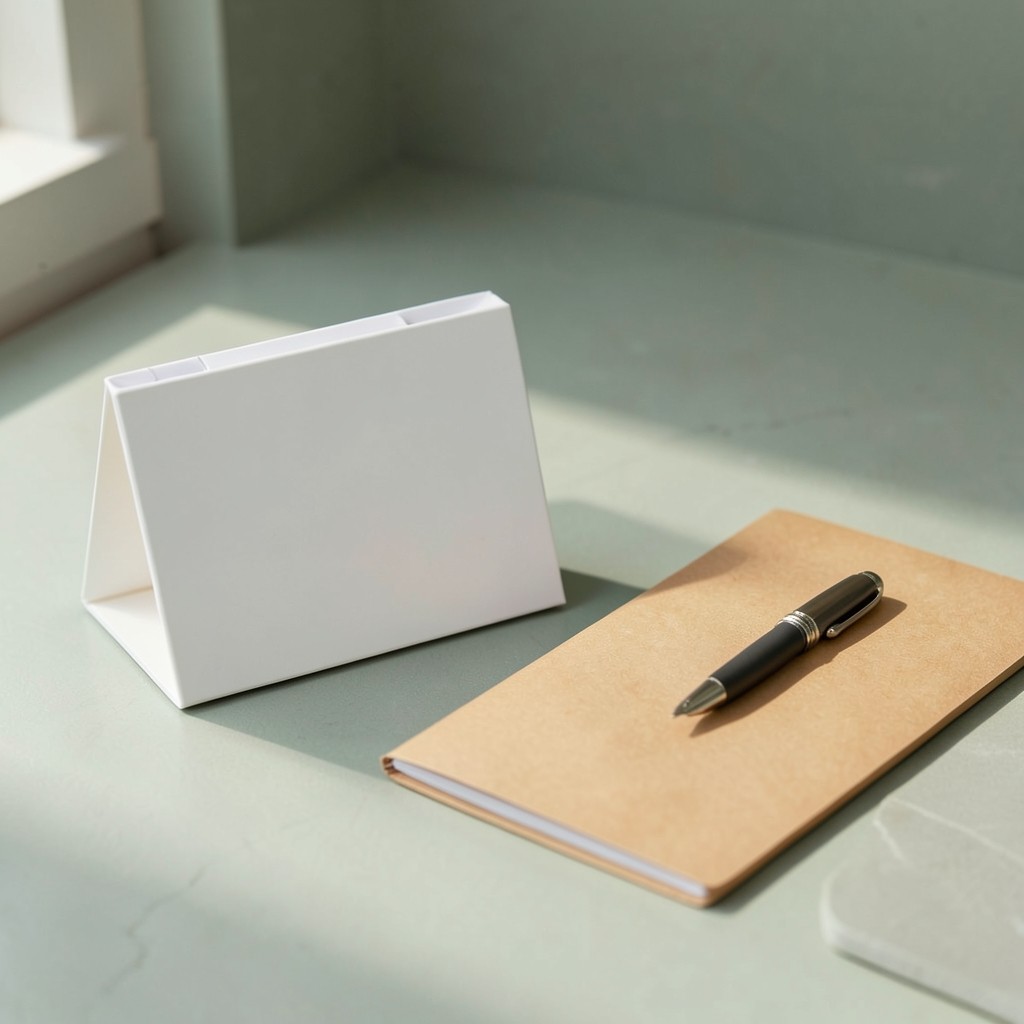 Calendario de escritorio junto a documentación laboral